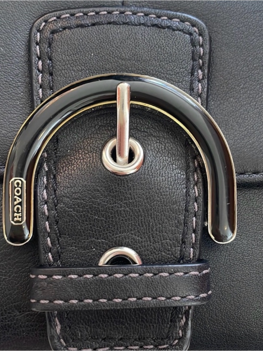 Vintage Coach Soho Hamptons Buckle Wallet / Checkbook Clutch